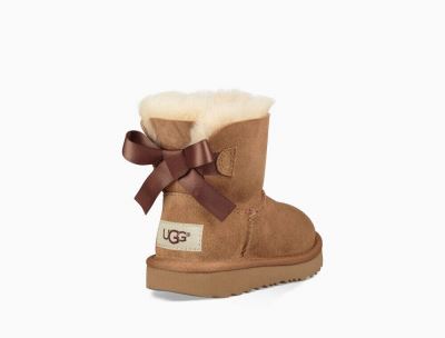 UGG Mini Bailey Bow II Big Kids Boots Chestnut/ Brown - AU 734GI